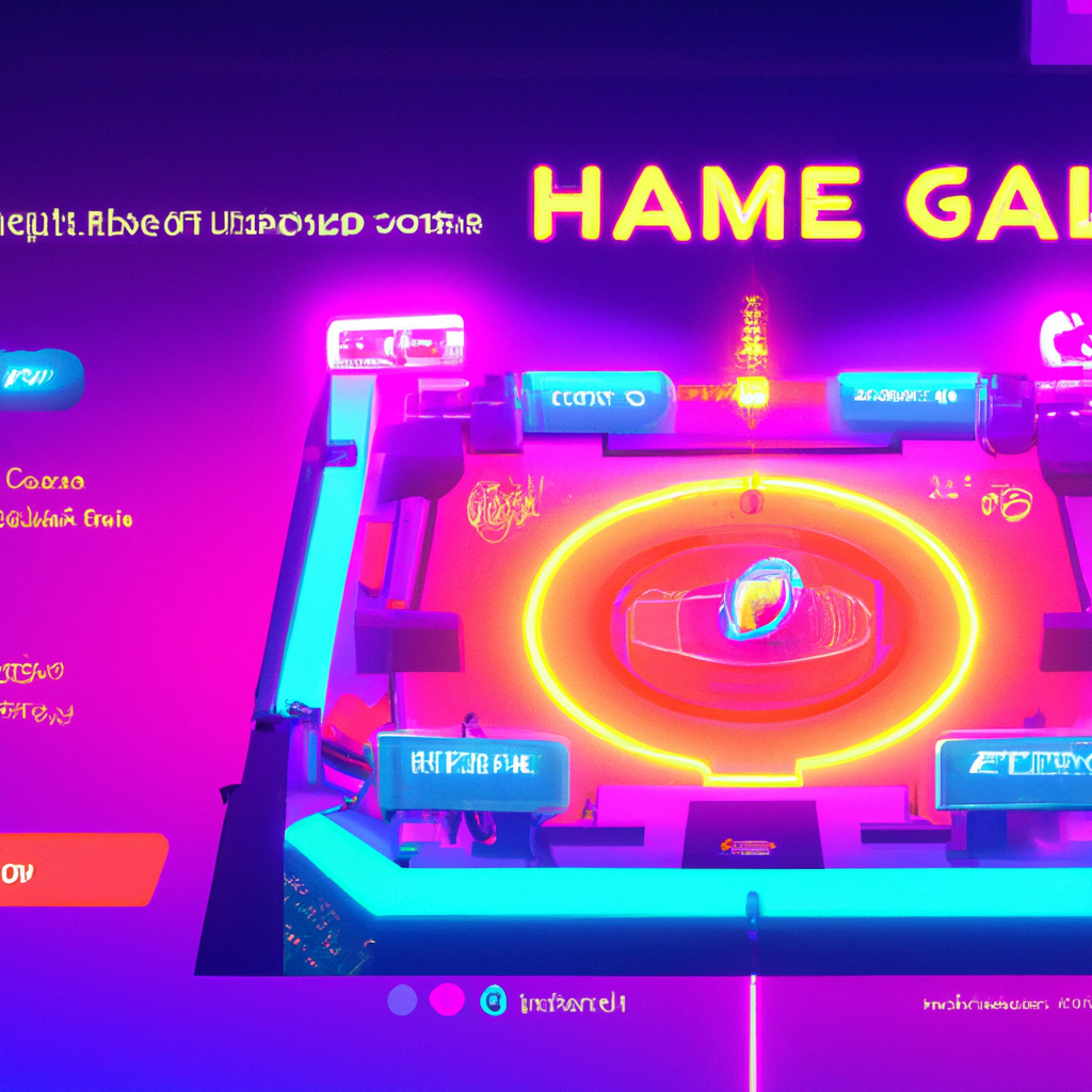 Gallery screenshot: neon arena duel